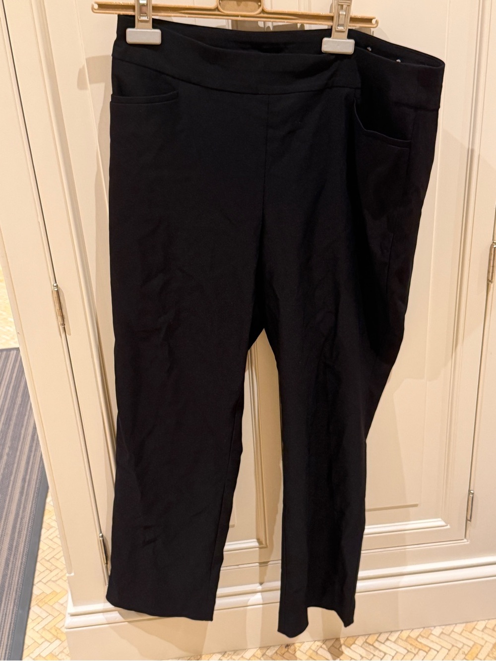 Chico's Black Straight-Leg Pull-On Pants